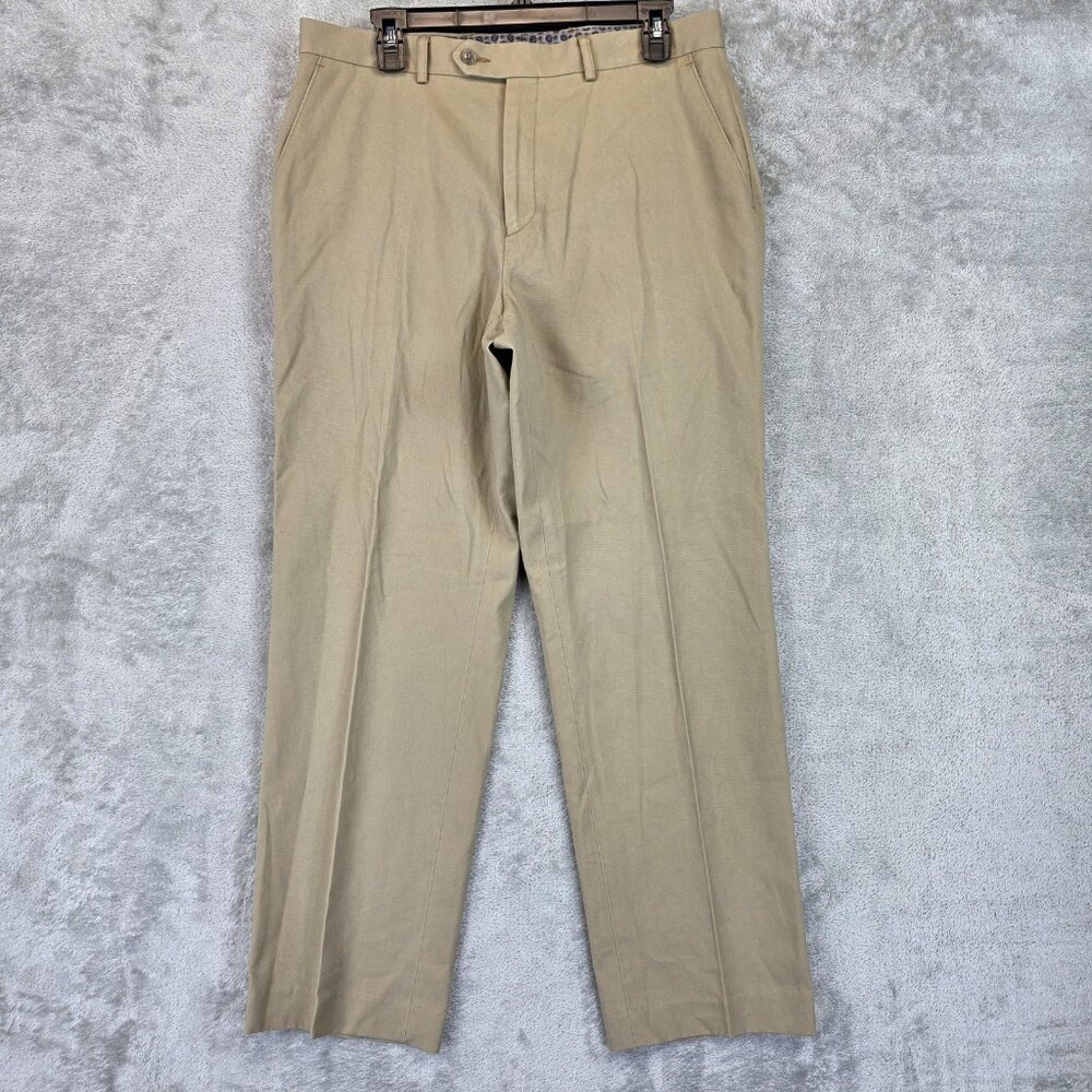 Michael Michael Kors Pants Mens 33 Khaki Flat Front Dress Chino Casual Trousers
